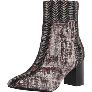 COCONUTS BY MATISSE Gray Tweed Praline Ankle Booties Size 6